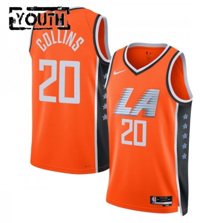Dres Los Angeles Clippers John Collins Nike 2025-26 City Edition Naranča Swingman - Dječji